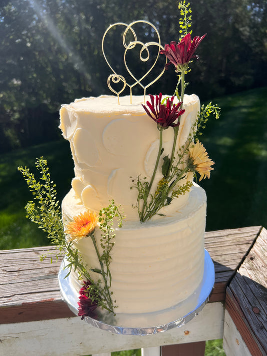 Wedding White Cake: 2 Tier - Moonlit Pantry Catering & Events